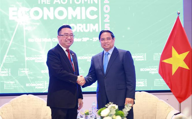 Thủ tướng Phạm Minh Chính tiếp ông Chang Lih Kang, Bộ trưởng Bộ Khoa học, Công nghệ và Đổi mới sáng tạo Malaysia trong khuôn khổ Diễn đàn Kinh tế mùa thu 2025. (Ảnh: Dương Giang/TTXVN) Thủ tướng Phạm Minh Chính tiếp ông Chang Lih Kang, Bộ trưởng Bộ Khoa học, Công nghệ và Đổi mới sáng tạo Malaysia trong khuôn khổ Diễn đàn Kinh tế mùa thu 2025. (Ảnh: Dương Giang/TTXVN)